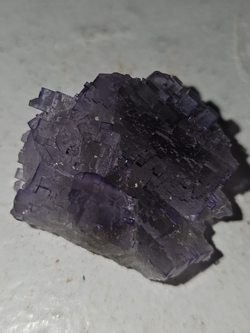 Purple Cubic Fluorite Cluster Mexico